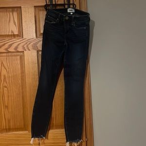 Paige dark blue skinny jeans